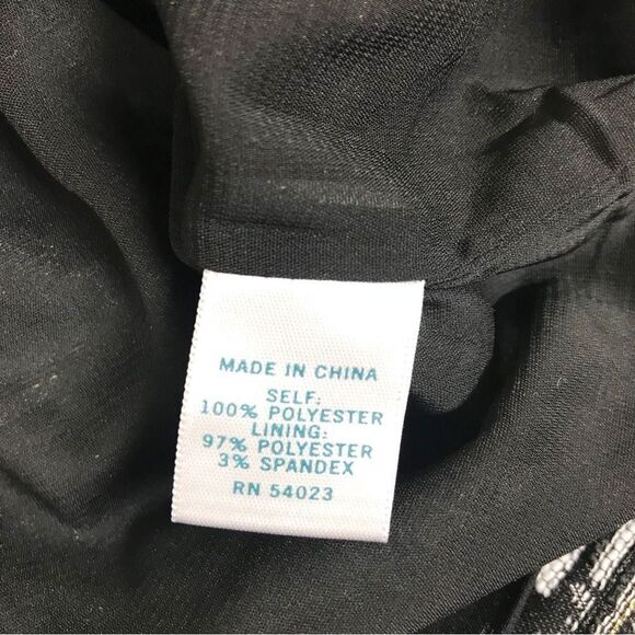 PIM‎ + LARKIN Metallic Tweed Mini Sheath Dress Sleeveless Gray Black Size Medium - Picture 5 of 12